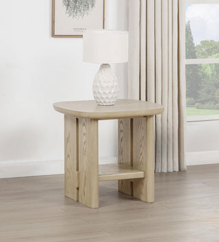 Kailani END & SIDE TABLE in Beige Oak - Coaster Furniture