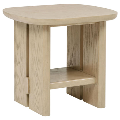 Kailani END &amp; SIDE TABLE in Beige Oak - Coaster Furniture