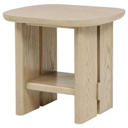 Kailani END &amp; SIDE TABLE in Beige Oak - Coaster Furniture