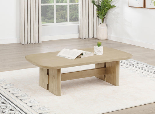 Kailani Coffee Table in Beige Oak - Coaster Furniture