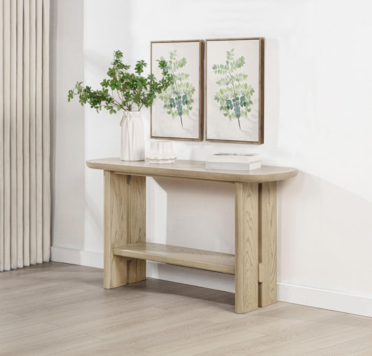 Kailani Console Table in Beige Oak - Coaster Furniture