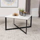 Tobin Coffee Table in White Marble - Coaster Furniture