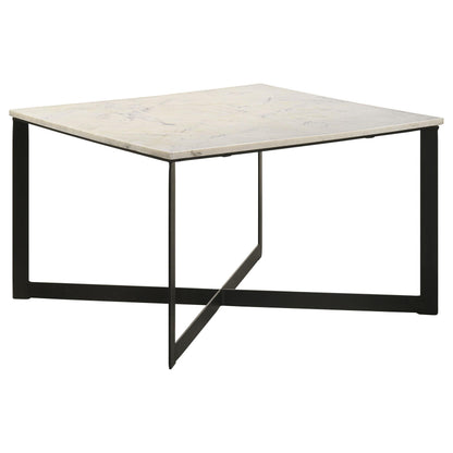 Tobin Coffee Table in White Marble - Coaster Furniture