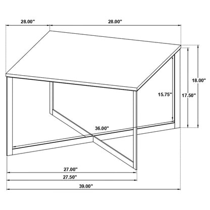 Tobin Coffee Table in White Marble - Coaster Furniture