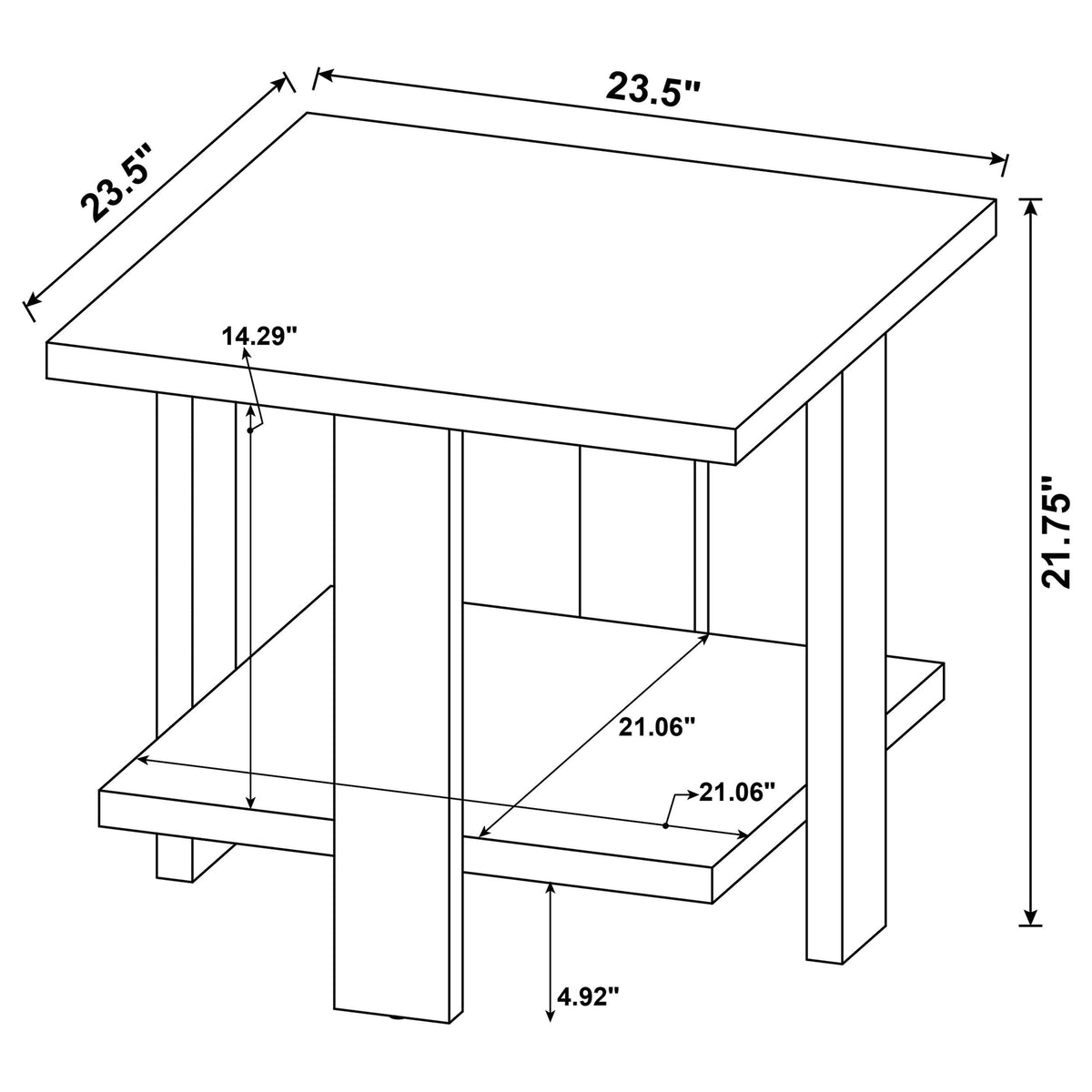 Dawn End Table in Mango - Coaster Furniture