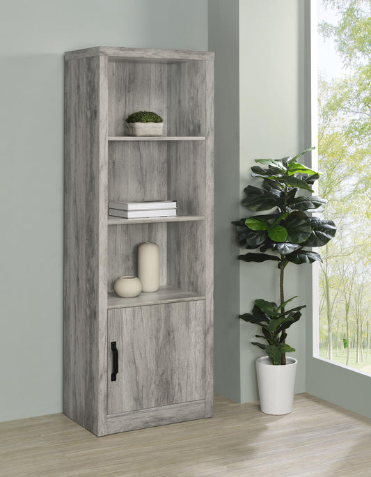 Burke Media Tower in Grey Driftwood - Coaster Furniture