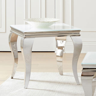 Carone End Table in White - Coaster Furniture