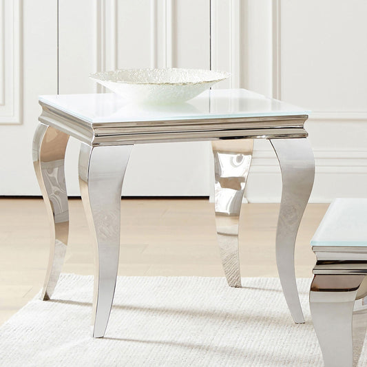 Carone End Table in White - Coaster Furniture