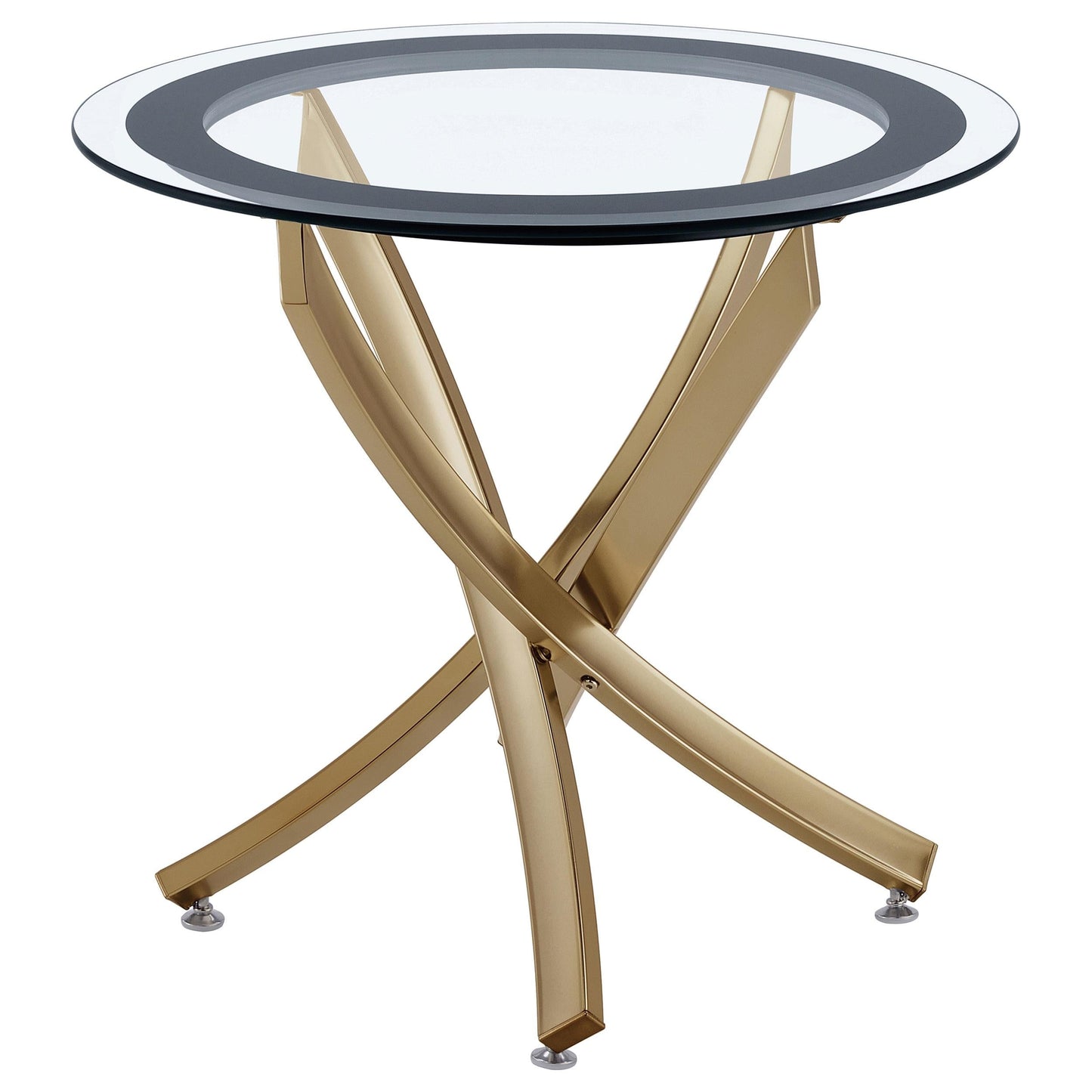 Brooke End Table - Rose Brass