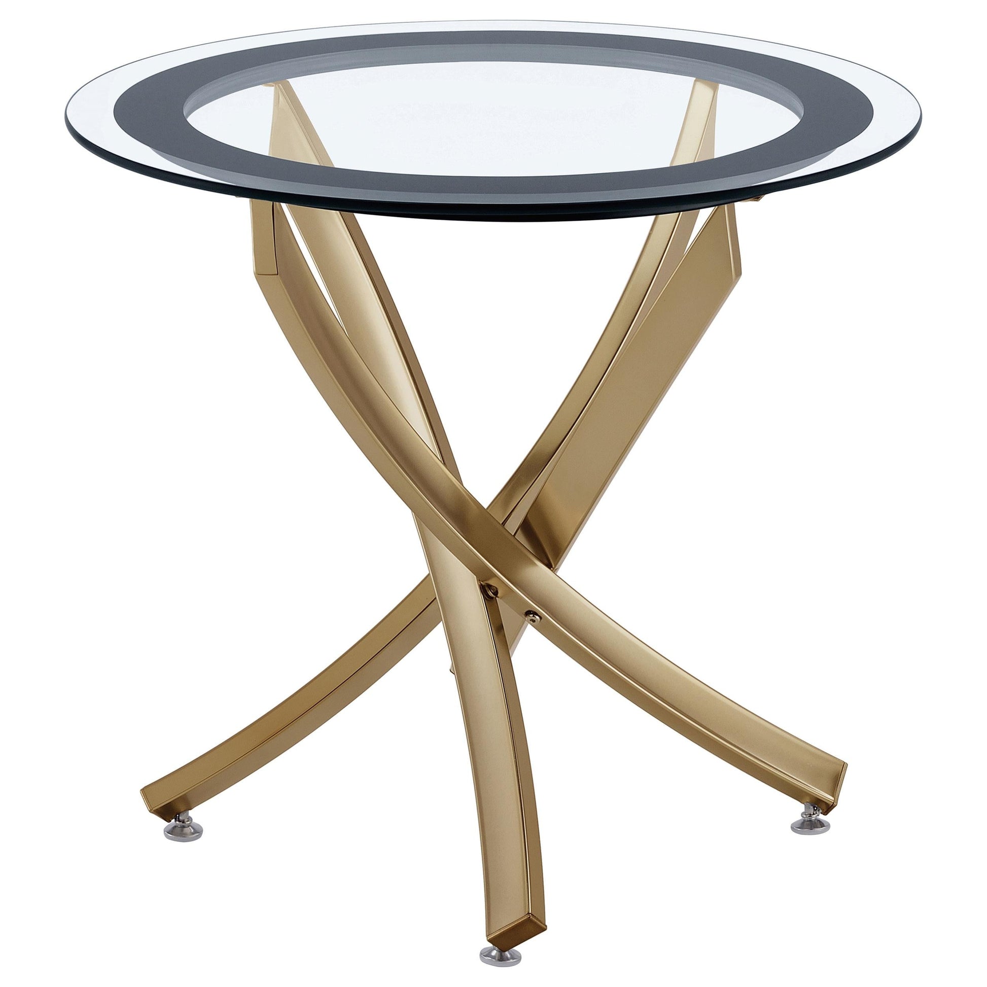 Brooke End Table - Rose Brass