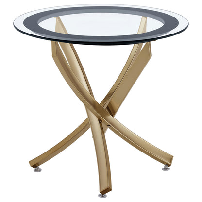 Brooke End Table - Rose Brass