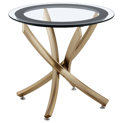 Brooke Coffee Table 3-Piece Set - Rose Brass