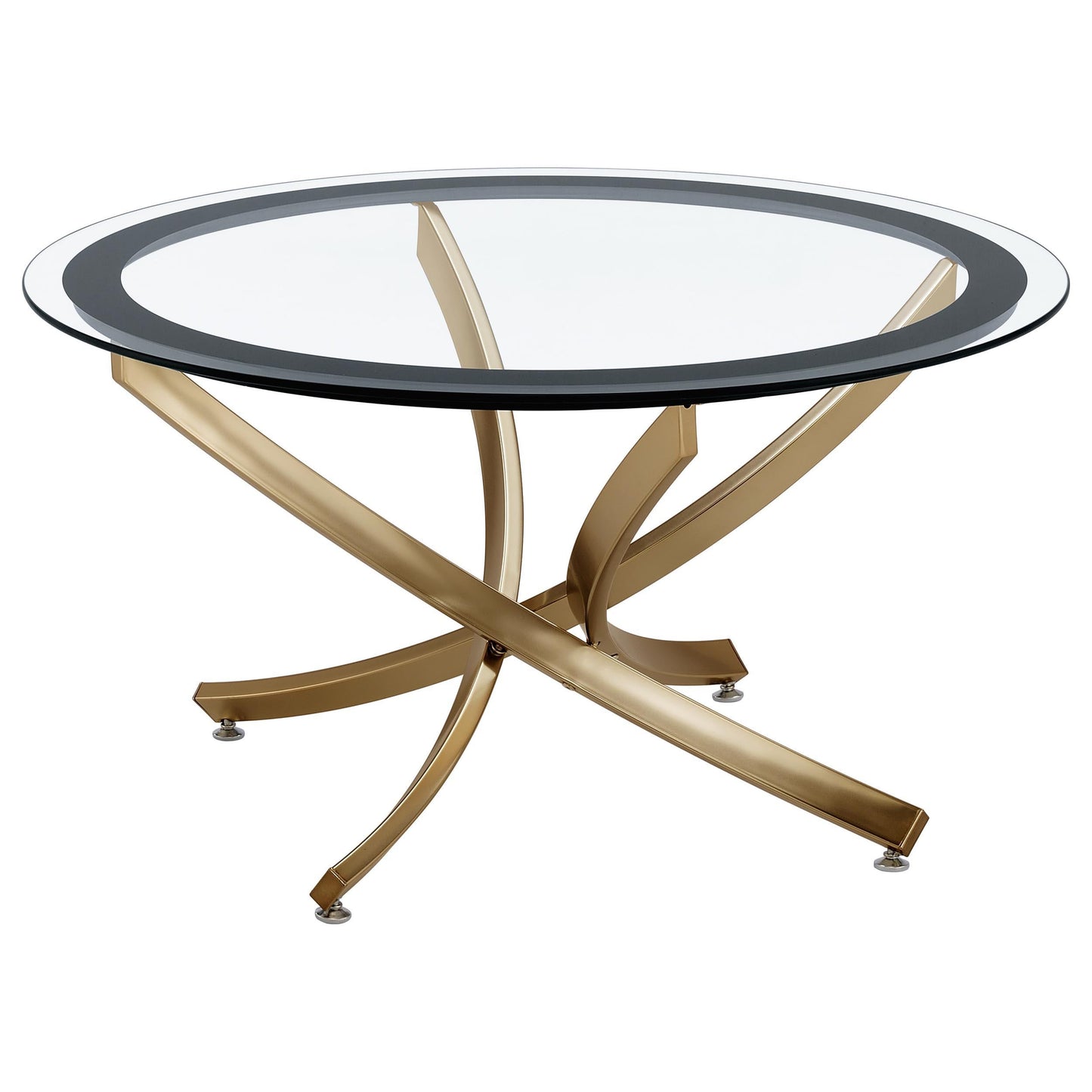 Brooke Coffee Table 3-Piece Set - Rose Brass