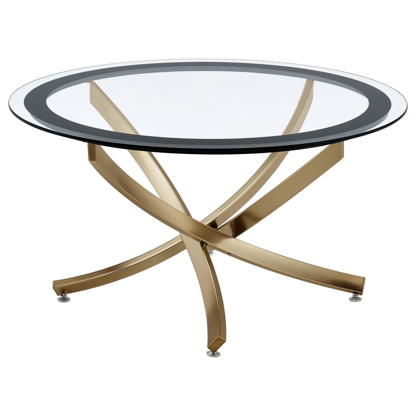 Brooke Coffee Table - Rose Brass