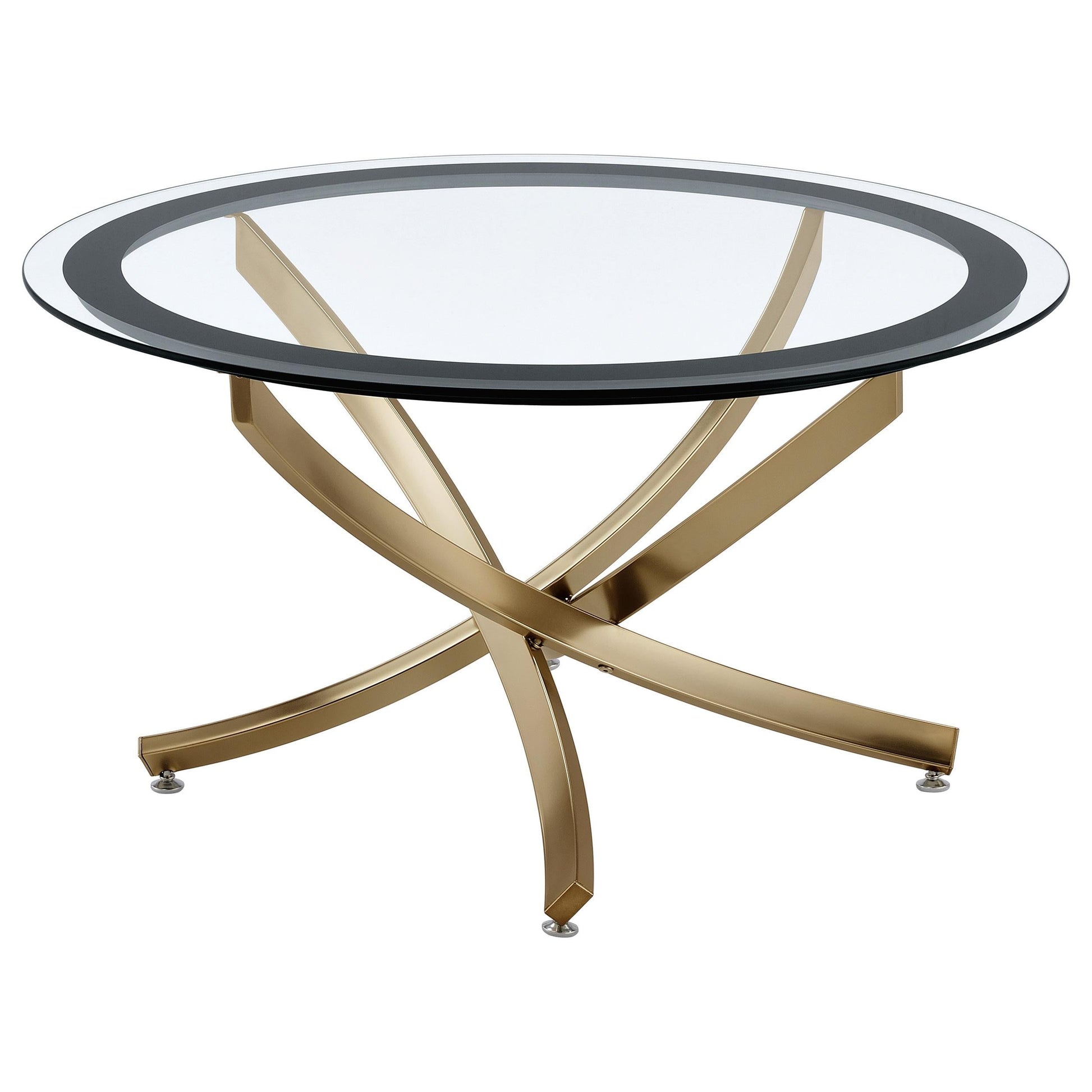 Brooke Coffee Table - Rose Brass