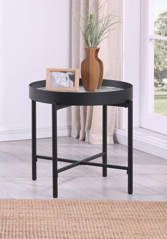 Ozella End Table in Rustic Brown - Coaster Furniture