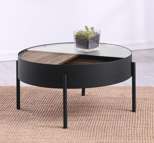 Ozella Coffee Table in Rustic Brown - Coaster Furniture