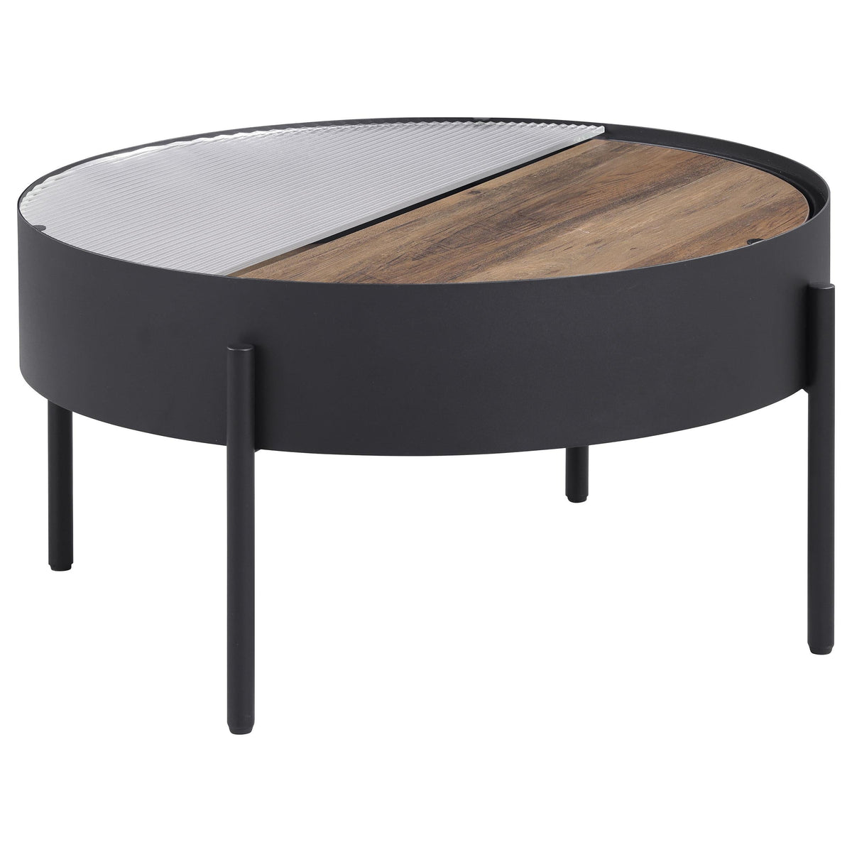Ozella Coffee Table in Rustic Brown - Coaster Furniture