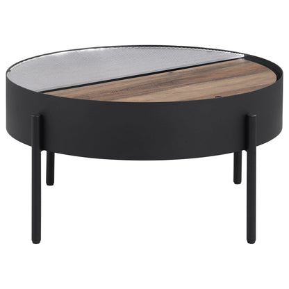 Ozella Coffee Table in Rustic Brown - Coaster Furniture