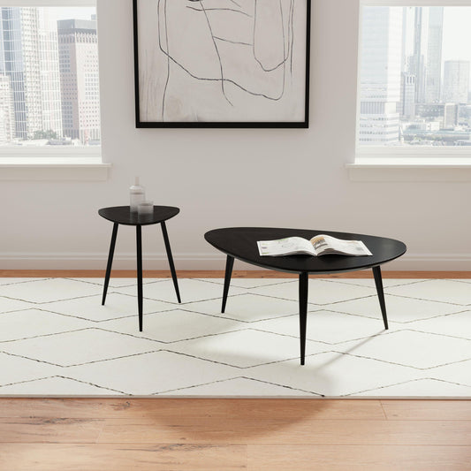 Odessa Coffee Table 2 Set in Black - Coaster Furniture