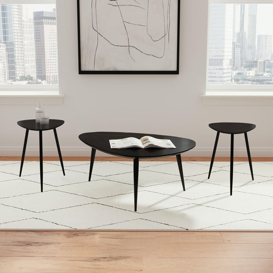 Odessa Coffee Table 3 Set in Black - Coaster Furniture