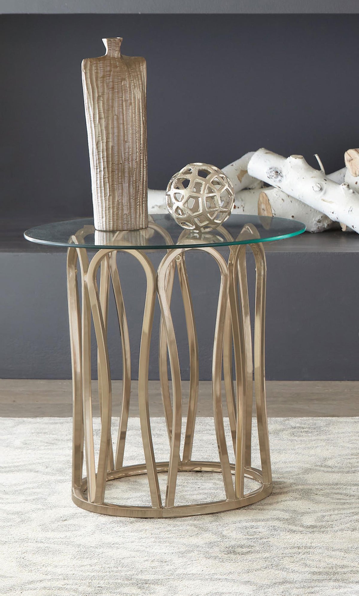 Monett End Table in Chocolate Chrome - Coaster Furniture