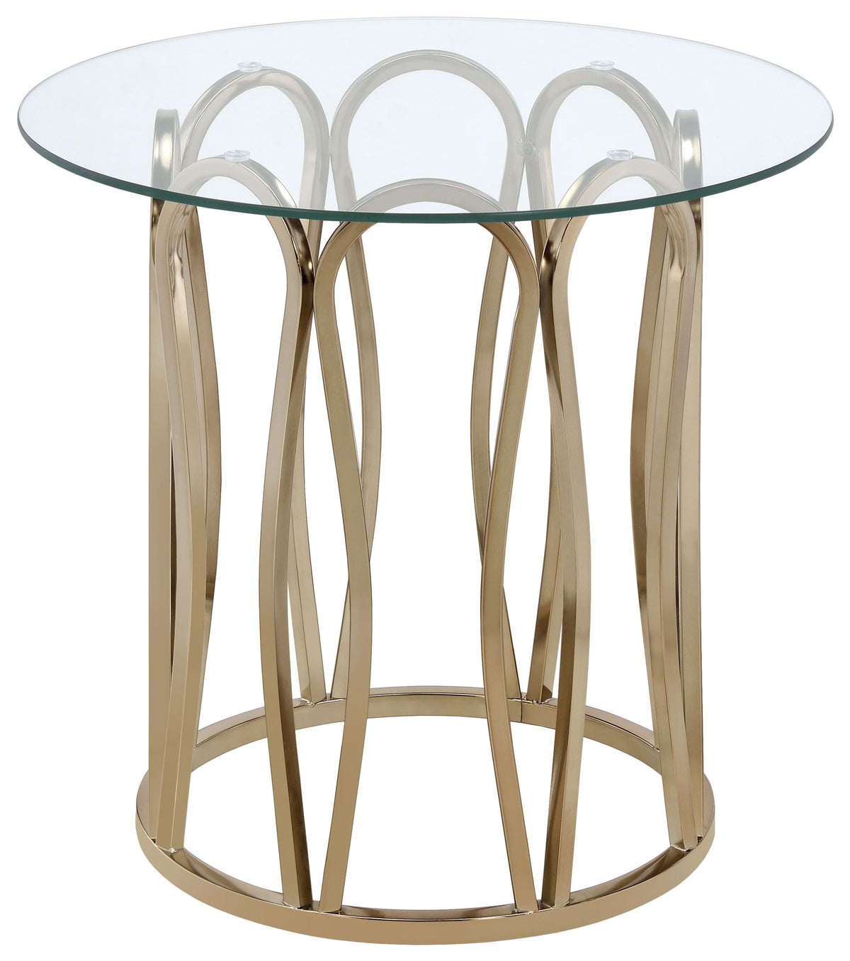 Monett End Table in Chocolate Chrome - Coaster Furniture