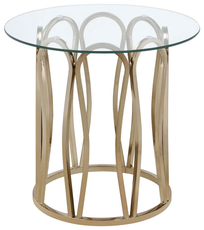 Monett End Table in Chocolate Chrome - Coaster Furniture
