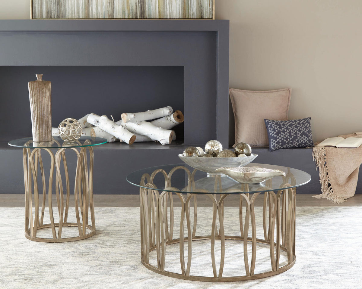 Monett End Table in Chocolate Chrome - Coaster Furniture