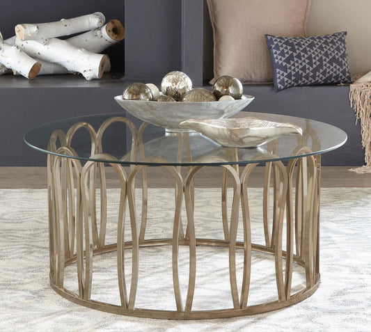 Monett Coffee Table in Chocolate Chrome - Coaster Furniture