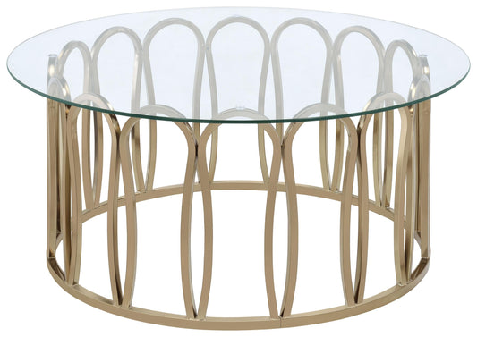 Monett Coffee Table in Chocolate Chrome - Coaster Furniture