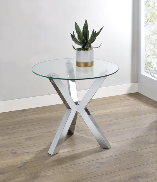 Kenzie End Table in Chrome - Coaster Furniture