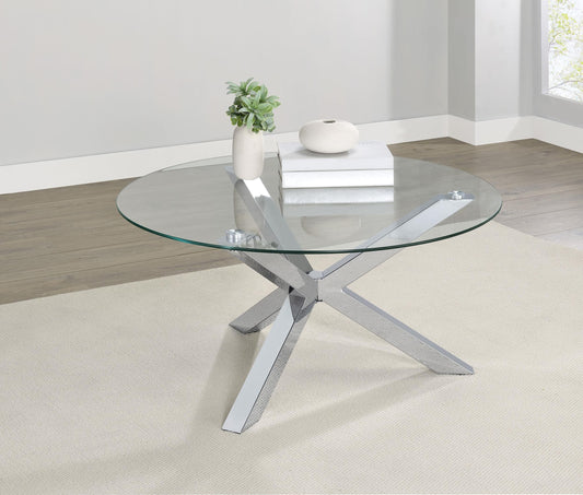 Kenzie Coffee Table in Chrome - Coaster Furniture