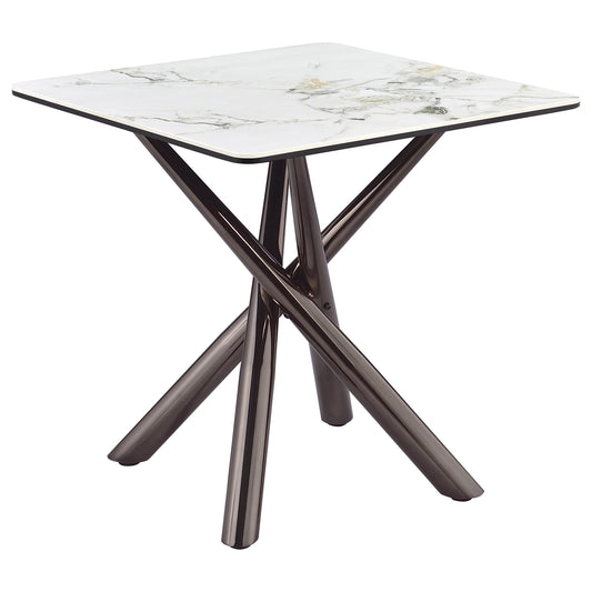 Carvell End Table in Mirage White - Coaster Furniture