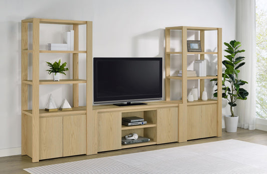 Laurelton Entertainment Center in Light Oak - Coaster Furniture