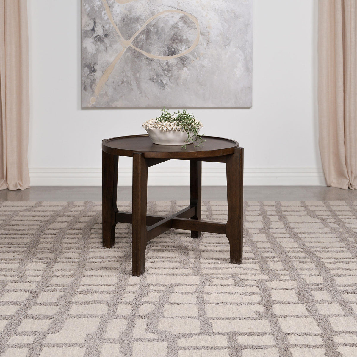Cota End Table in Dark Brown - Coaster Furniture