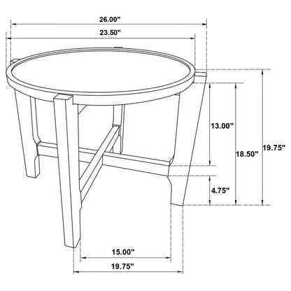 Cota End Table in Dark Brown - Coaster Furniture
