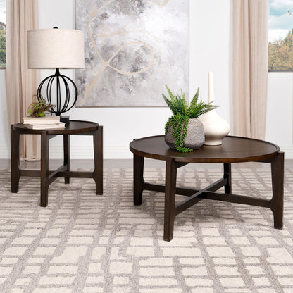 Cota End Table in Dark Brown - Coaster Furniture