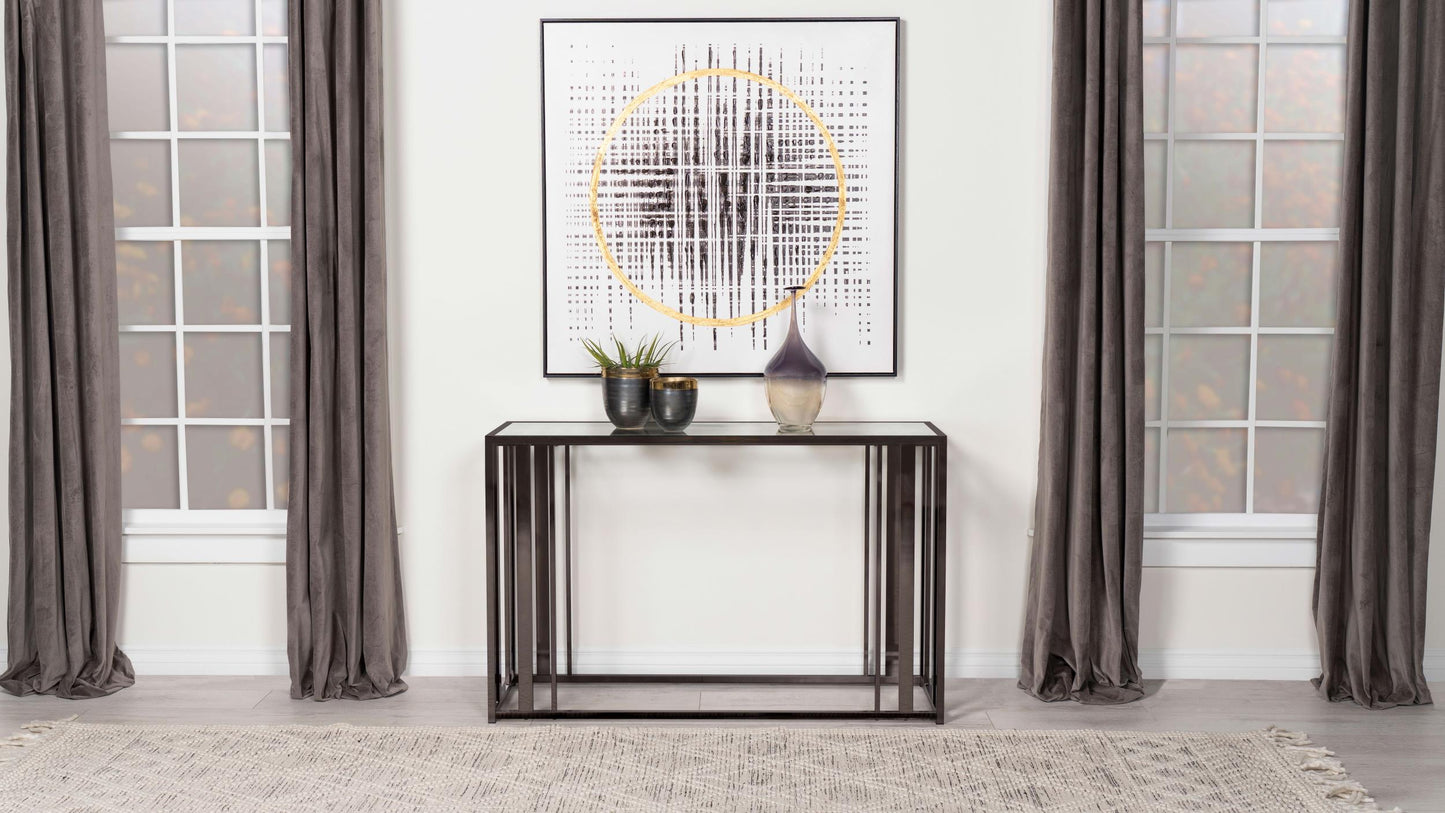 Adri Sofa Table - Black Nickel