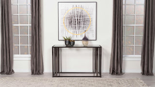 Adri Sofa Table - Black Nickel