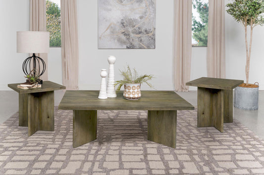 Andando Coffee Table 3 Set in Mango Brown - Coaster Furniture