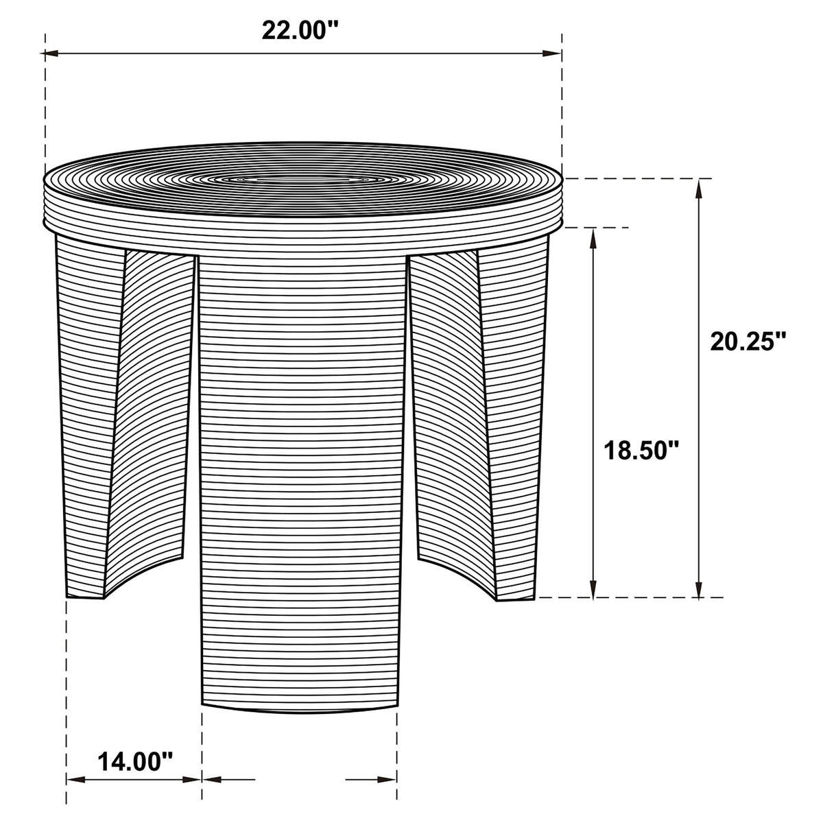 Artina End Table in Natural - Coaster Furniture