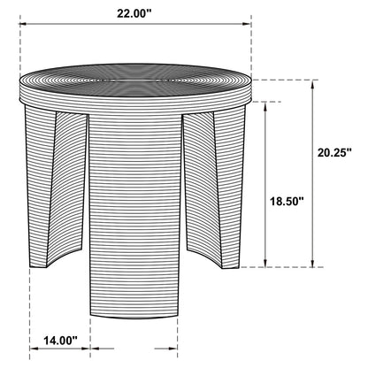Artina End Table in Natural - Coaster Furniture