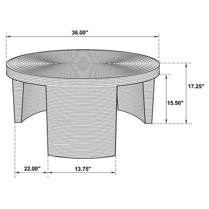 Artina Coffee Table in Natural - Coaster Furniture