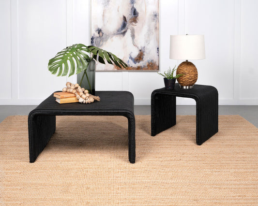 Cahya Coffee Table 2-Piece Set in Black - Coaster Furniture