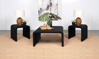 Cahya Coffee Table 3-Piece Set in Black - Coaster Furniture