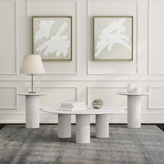Astoria Coffee Table Set in White - Coaster Furniture