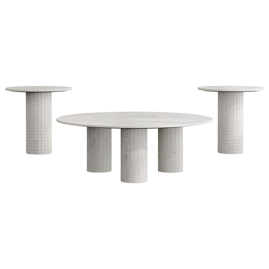 Astoria Coffee Table Set in White - Coaster Furniture