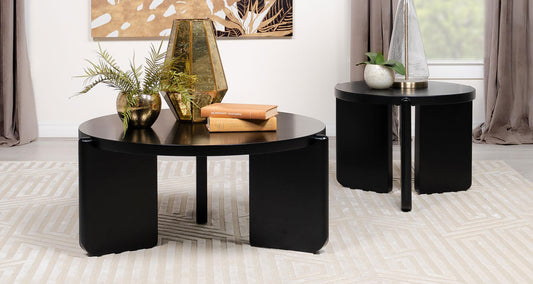 Cordova Coffee Table 2-Piece Set in Black - Coaster Furniture