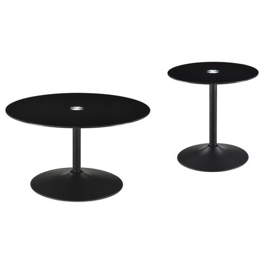 Ganso Coffee Table 2-Piece Set in Black - Coaster Furniture
